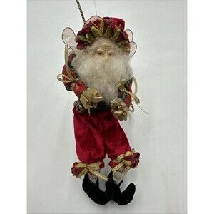 Mark Roberts Christmas Santa Claus Elf Fairy with Wings Red Roses Bells